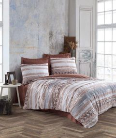 Постільна білизна Altinbasak Ranforse 200 х 220 см Ruby Cinnamon