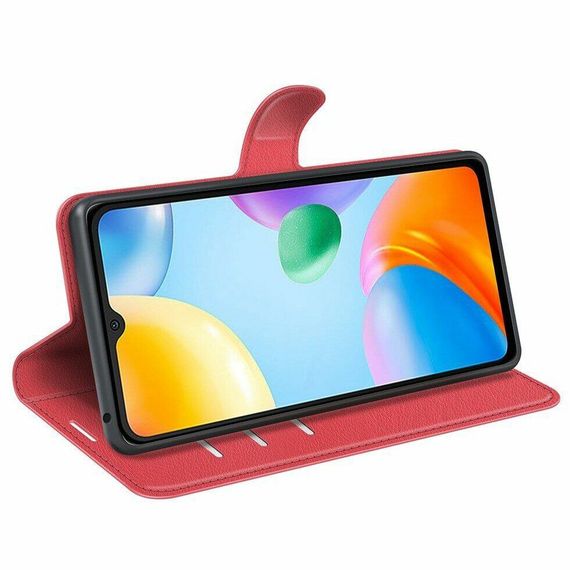 Чохол книжка з кишенями для карт на Xiaomi Redmi 10C колір Червоний | Зображення 2