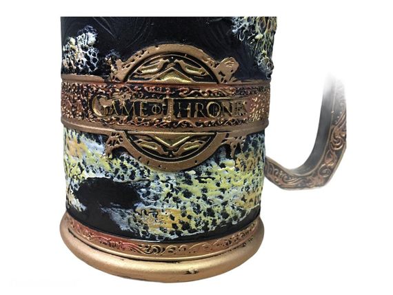 Кухоль Чашка Гра Престолів Сім Королівств Winter is Coming Game Of Thrones 3D Неіржавка сталь | Зображення 3