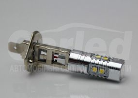 Светодиодная автолампа H1, 10W (370Lm) WARM WHITE 3300k, Original Samsung LED chip  + Линза