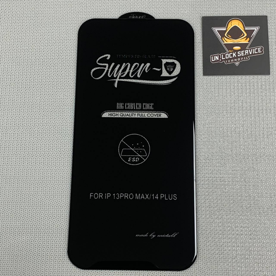 Захисне скло 5D Full Glue для Iphone 13 Pro Max | Mietubl Super | Чорне, повне покриття, 9H