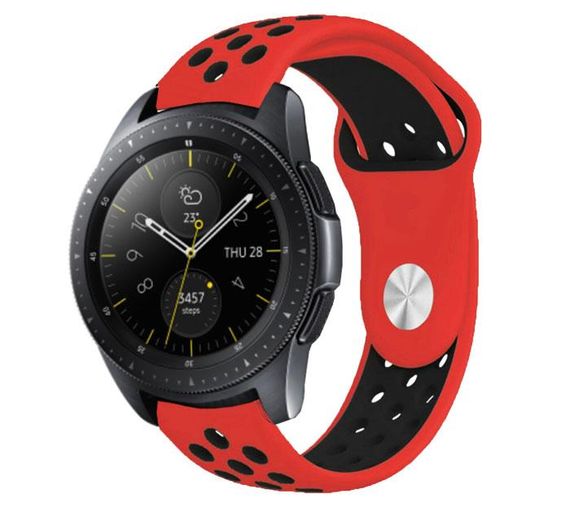 Спортивний ремінець Primo Perfor Sport годинника для Samsung Galaxy Watch 42 mm (SM-R810) - Red&Black