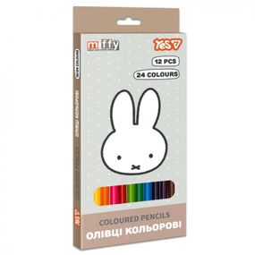 Набір кольорових олівців YES Miffy 290790 24 кольори 12 шт