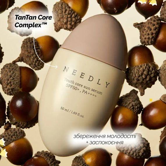 Сонцезахисна крем-сироватка потрійної дії Needly Youth Core Sun Serum SPF 50+ PA++++ (50 ml) | Зображення 1