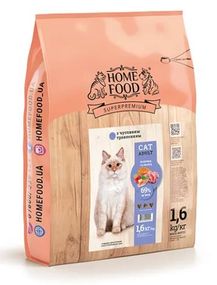 Home Food Сухий корм для котів з чутливим травленням 1,6 кг