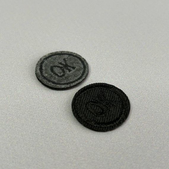 Термо нашивка, латка ОК 2 см - чорний