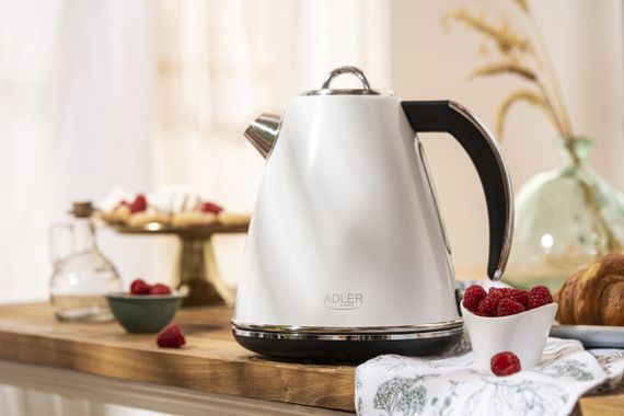 Електрочайник з нержавіючої сталі Adler AD 1343 білий 1,5 л, 2200 Вт | Зображення 6