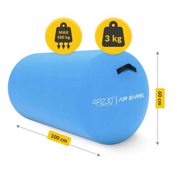 Повітряна бочка для гімнастики 4FIZJO Air Barrel 100 x 60 см Blue (P-5905973403108) | Зображення 6