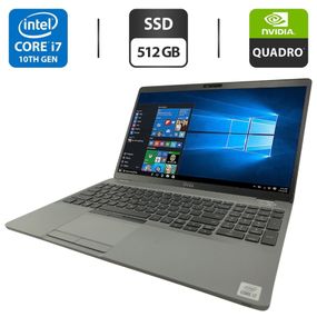 Мобільна робоча станція Dell Precision 3551 / 15.6" (1920x1080) IPS / Intel Core i7-10750H (6 (12) ядер по 2.6 - 5.0 GHz) / 16 GB DDR4 / 512 GB SSD M.2 / nVidia Quadro P620, 4 GB GDDR5, 128-bit / WebCam б/в