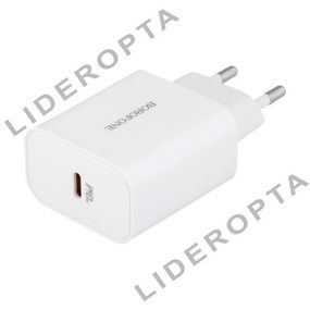 Мережевий зарядний пристрій швидкої зарядки Borofone BA57A PD 20W Type-C to Lightning 3A (33141-01_219)