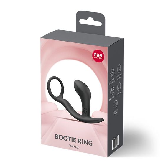 Анальна пробка з ерекційним кільцем Fun Factory BOOTIE RING Black | Зображення 7