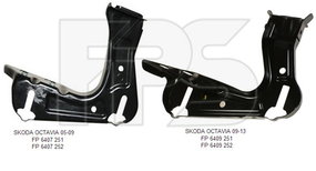 Кронштейн фары Skoda Octavia A5 09-13 нижний - правый 1Z0805072A