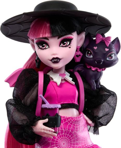 Лялька Монстр Хай Дракулаура з аксесуарами та котом кажаном Оригінал Mattel Monster High Draculaura | Зображення 3