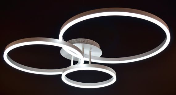 Люстра світлодіодна стельова LED світильник для квартири на стелю лед з пультом 25832 Білий 14х70х80 см. | Зображення 1