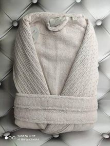 Халат жіночий Pupilla Karen pudra Махра Мікрокоттон