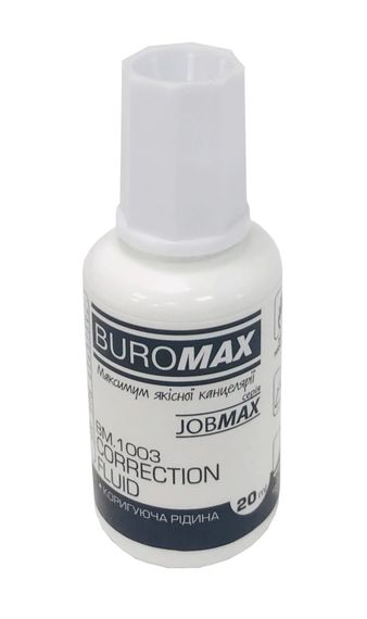 Коректор з пензликом BM.1003 Buromax 20мл, спиртова основа (4823078928030)