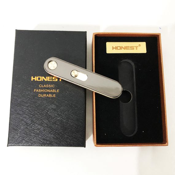 USB запальничка в подарунковій упаковці "Honest" 98984. Колір: чорний | Зображення 3