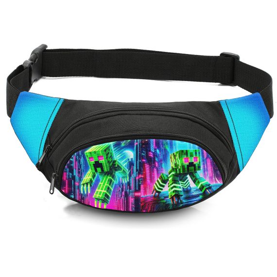 Сумка-бананка детская с принтом Minecraft поясная сумка для мальчика (4537)