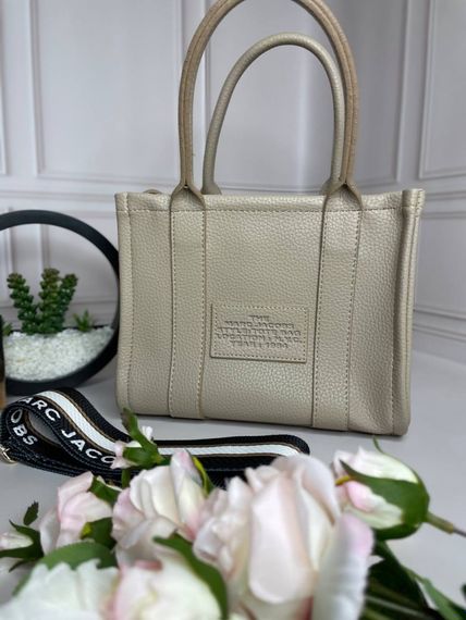 Сумка женская Marc Jacobs Tote Bag Бежевая wb011 | Зображення 3