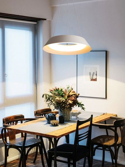 Люстра світлодіодна підвісна LED світильник для квартири на стелю лед з пультом 27577 Білий 25-90х50х50 см. | Зображення 4