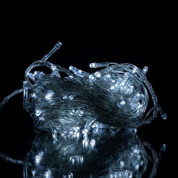 Новогодняя гирлянда комнатная нить 10 м 120 LED белый провод Белый W120LED10MWW | Зображення 1