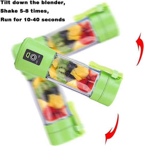 Блендер портативний Мініблендери Смузі Коктейлі Соковичавниця Чашка USB Перезаряджуваний Шість Лез у 3D для | Зображення 6