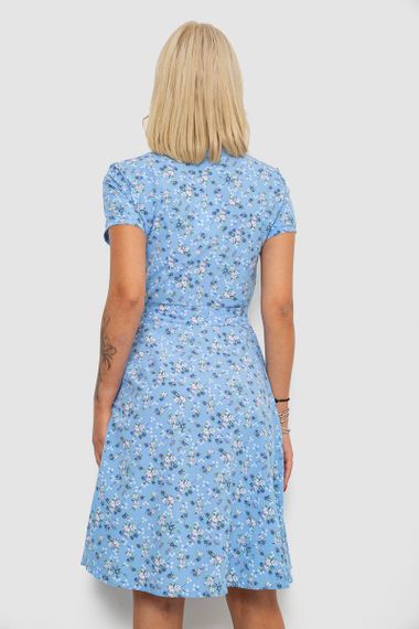 Платье софт с принтом, цвет голубой, 230R0032 | Зображення 3