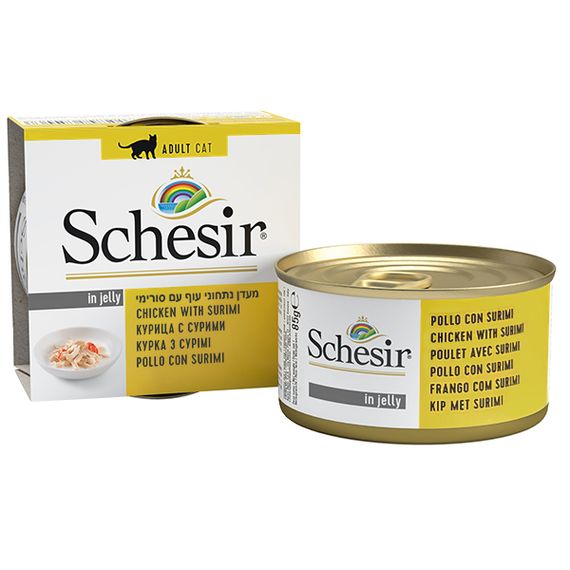 Корм Schesir Chicken Can влажный с курицей и сурими 85 гр