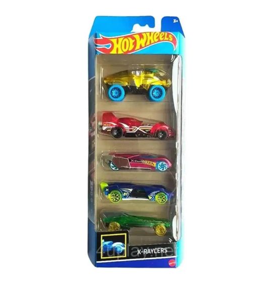 Hot Wheels X-Raycers Хот Вилс Прозрачные гонщики Подарочный набор из 5-ти машинок | Зображення 1