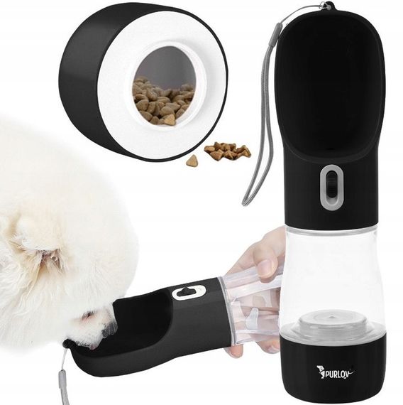 Пляшка-поїлка Purlov 21033 3-в-1 для собак і котів 🐶🐱