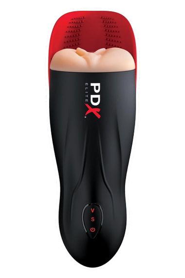 Вибромастурбатор вагина в колбе Pipedream PDX Elite Fuck-O-Matic черный, 27 см Sex Aura | Зображення 1