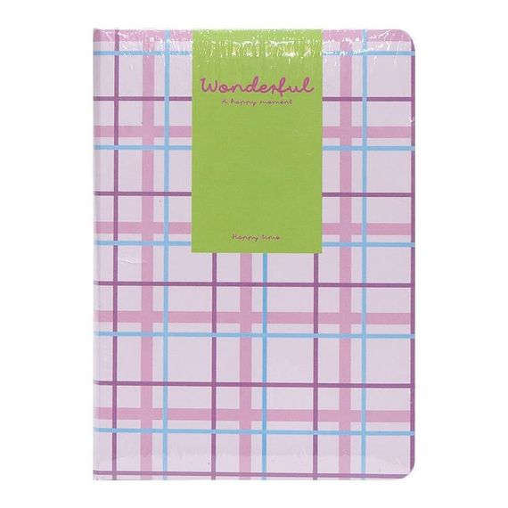 Блокнот A6 "Wonderful" 6701-1 твердий перепліт, 2 закладки та 2 гумки для ручок 80 аркушів 10х14,5 см Рожевий