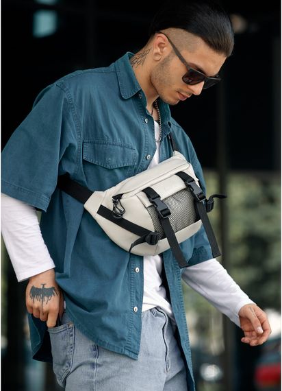 Чоловіча сумка бананка Sambag Dynamicdart сіра 38 × 21 × 7 см (80411030m) | Зображення 3