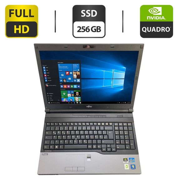 Мобильная рабочая станция Б-класс Fujitsu Celsius H720 / 15.6" (1920x1080) TN / Intel Core i7-3720QM (4 (8) ядра по 2.6 - 3.6 GHz) / 32 GB DDR3 / 256 GB SSD / nVidia Quadro K1000M, 2 GB GDDR3, 128-bit / WebCam б/у