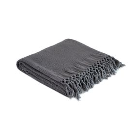 Плед Lotus Home 11246 Туреччина 130*170 см  Бавовна + бамбук Антрацит