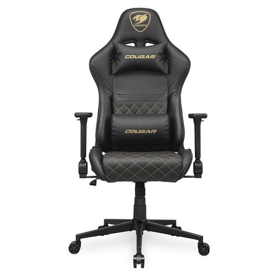 Крісло ігрове Armor One V2 Gold, чорний