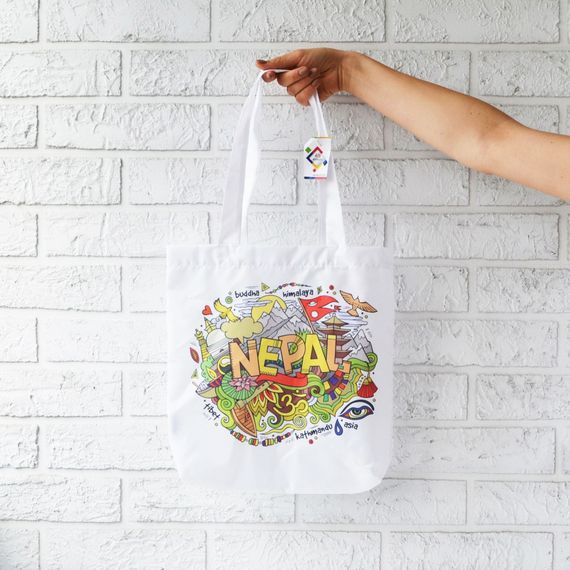 Сумка шопер 4Profi "Nepal" оксфорд біла  37363