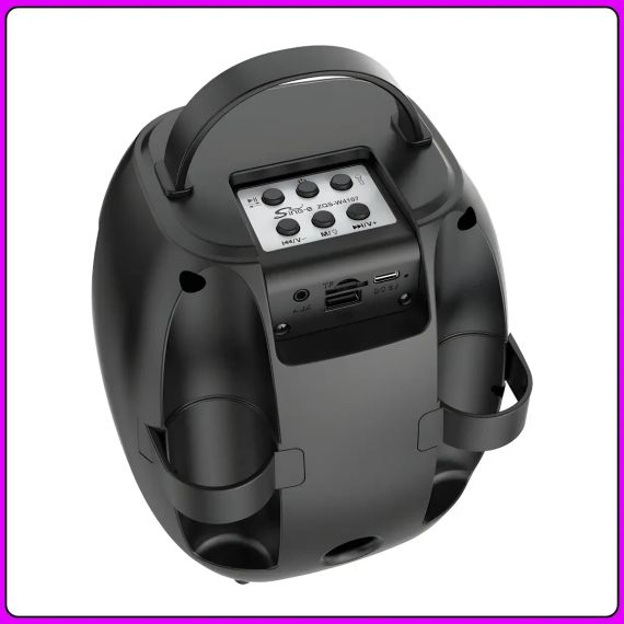Портативна Bluetooth колонка 4" з двома бездротовими мікрофонами ZQS-W4107 8W | Зображення 2
