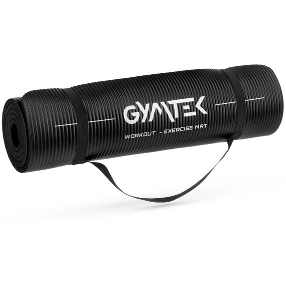 Килимок (мат) для фітнесу та йоги Gymtek NBR 1,5см чорний | Зображення 6