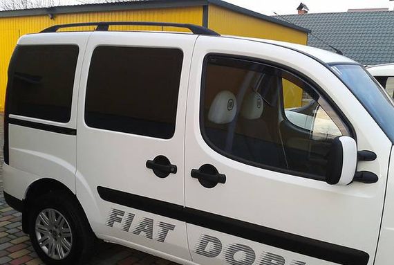 Черные рейлинги Пластиковые ножки для Fiat Doblo I 2001-2005 гг | Зображення 2