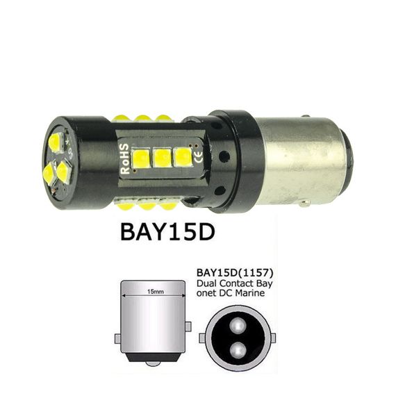 Світлодіодна лампа Cyclone S25-078 (2) CAN 3030-15 12-32V | Зображення 1