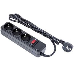 Мережевий фільтр подовжувач на 3 розетки SP3 5m Чорний
