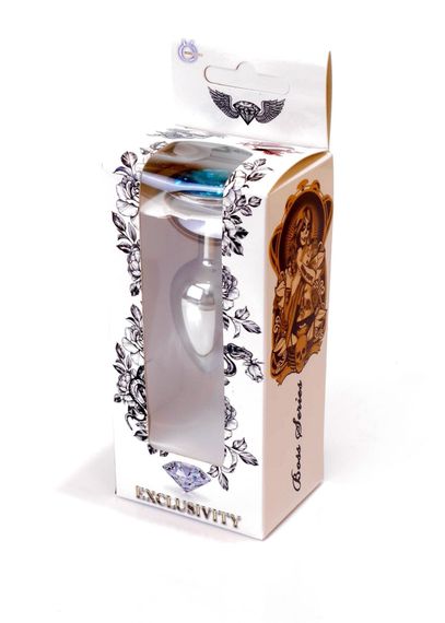 Анальная пробка Exclusivity Jewellery Silver Plug Голубой 2,7 см | Зображення 4