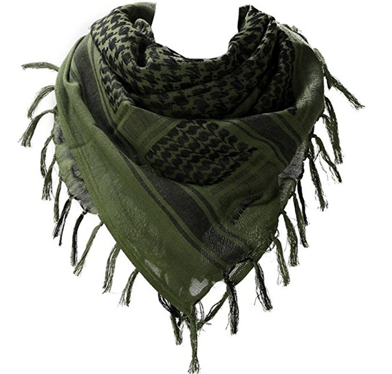 Хустка шарф арафатка, шемаг, куфія 110см - Black/Green