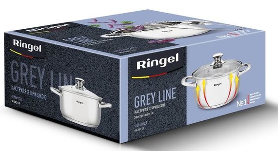 Каструля Ringel Grey line (3.2 л) 20 см | Зображення 5