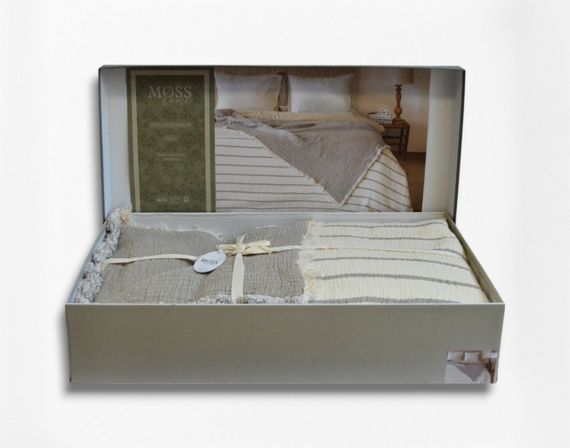 Муслінове покривало Moss Exclusive Muslin 230 х 250 см. Kahve | Зображення 6