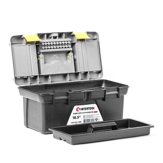 Ящик для інструментів 16.5" 412*214*188 мм INTERTOOL BX-0316 | Зображення 1