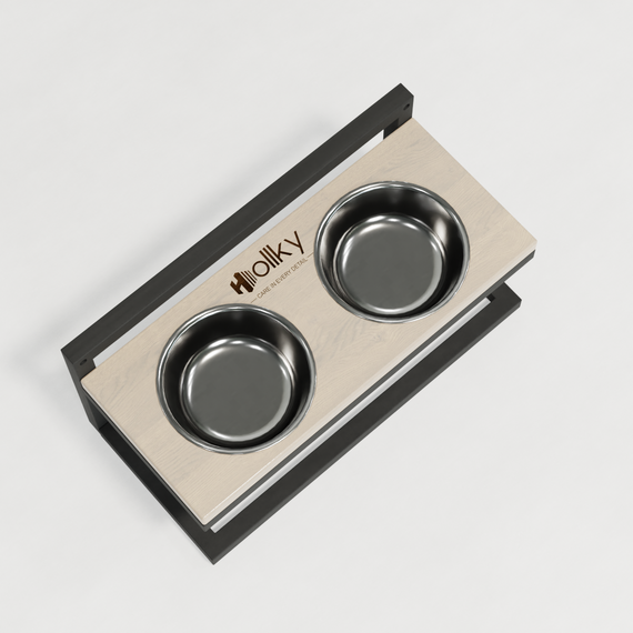 Миски на регульованій підставці для маленьких собак Hollky Flex S (2 × 0.450 л) FS-422523-GRWH | Зображення 2