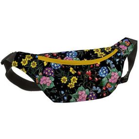 Сумка на пояс бананка Bumbag Полевые цветы 27x16 см (BB_18J046_ZHL_BL)