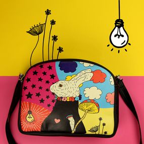 Сумка молодіжна College Заяц с грибом 29x23 см
